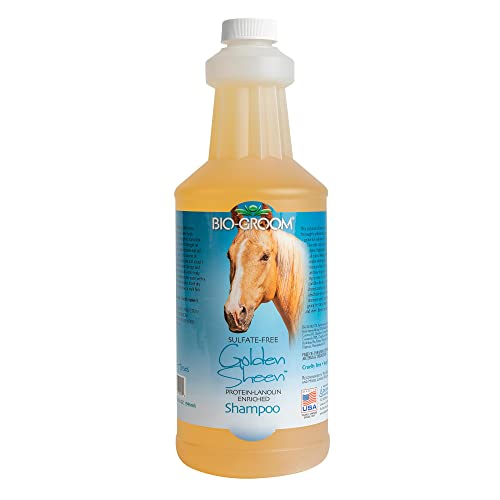 Bio-Groom Golden Sheen Horse Shampoo a Protein Lanolin, Mane and Tail Shampoo for Horses, Grooming Supplies, Cruelty-Free, Made in USA, Pet Shampoo Concentrate a 32 fl oz 1-Pack