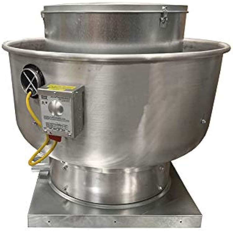 Centrifugal Upblast, High Speed Direct Drive Exhaust Fan, Single Phase with Speed Control, 600-1000 CFM (VXD33)
