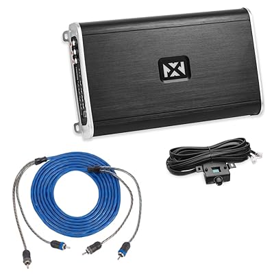 NVX VAD11005 5-Channel 2200W Class D Amplifier with XIV22 6.56 ft OFC RCA Interconnect Cable - High Power CarMarineUTV Audio Bundle