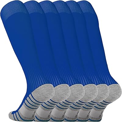Youth Soccer Socks Football Softball Baseball Cushioned Sports Compression Knee High Socks For BoysGirlsWomen